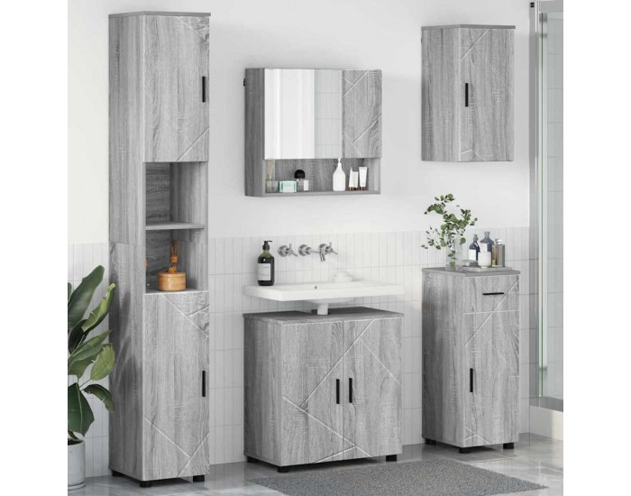 Sonata H Комплект мебели за баня 5 pcs Сив сонома 61 x 35 x 64 см