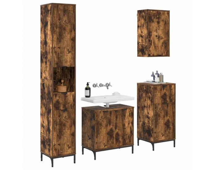 Sonata H Комплект мебели за баня Димян дъб Инженерно дърво, Метал