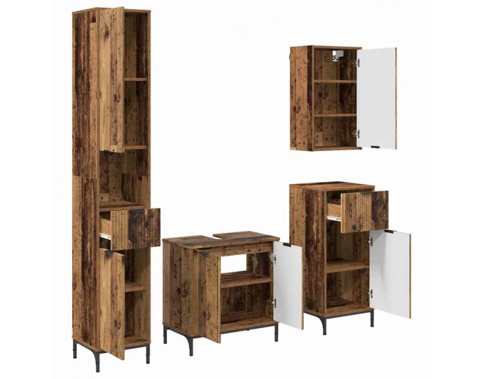 Sonata H Комплект мебели за баня Старо дърво Инженерно дърво, Метал