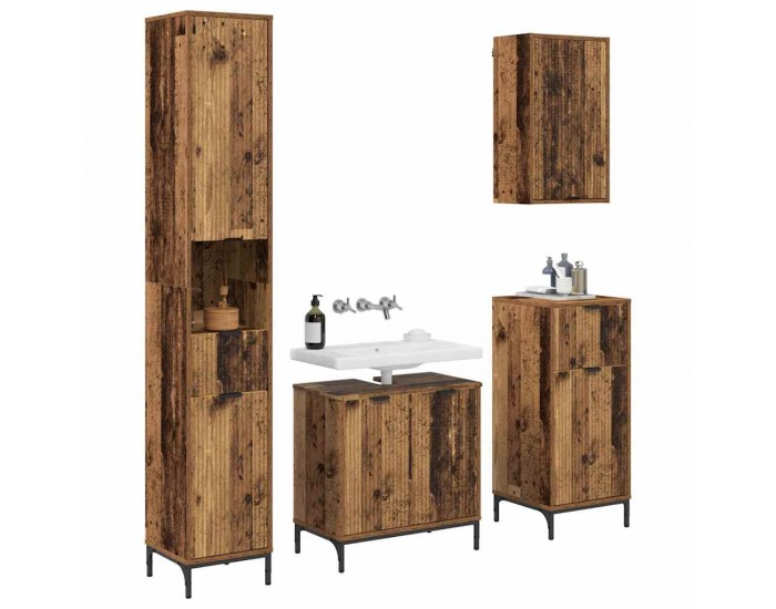 Sonata H Комплект мебели за баня Старо дърво Инженерно дърво, Метал