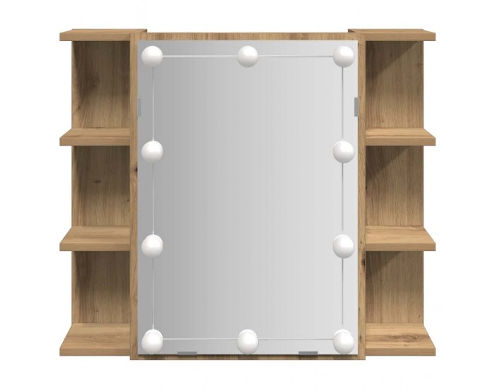 Sonata H Огледален шкаф с LED, дъб артизан, 70x16,5x60 см