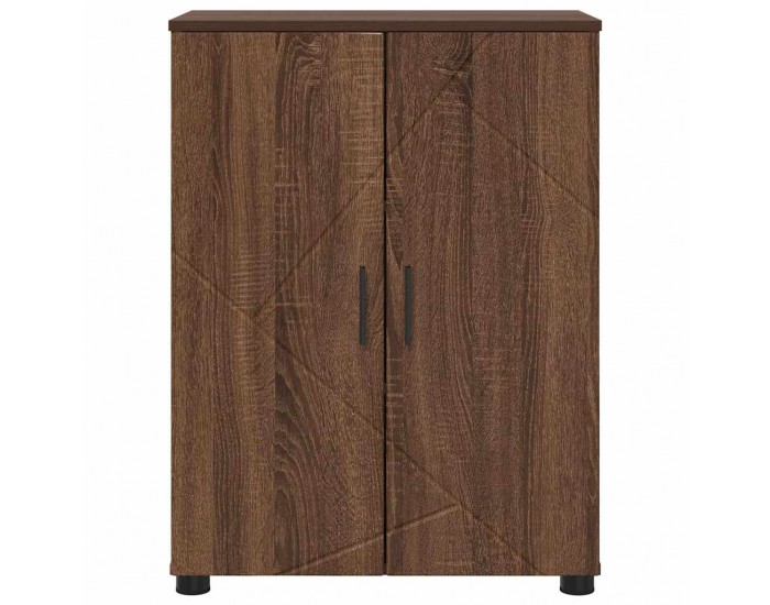 Sonata H Шкаф за баня с рафт Кафяв дъб 60 x 35 x 80 см Инженерно дърво