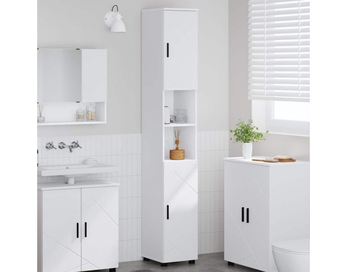 Sonata H Висок шкаф за баня Бяло 30 x 35 x 192 см Инженерно дърво