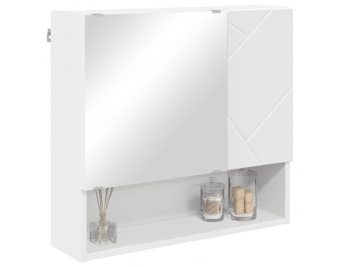 Sonata H Шкаф с огледало с рафт Бяло 59 x 17 x 55 см Инженерно дърво