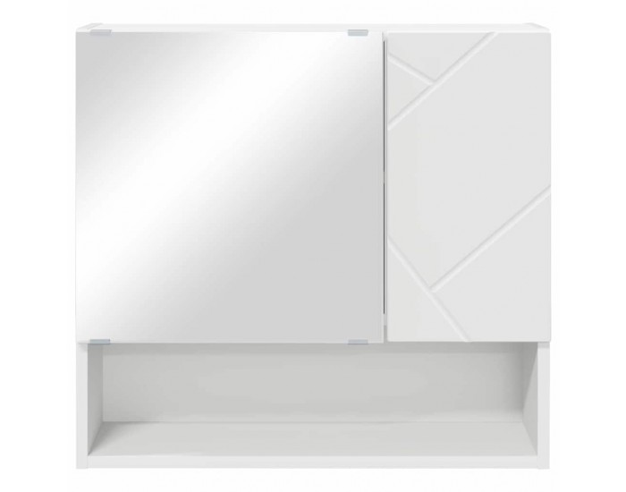 Sonata H Шкаф с огледало с рафт Бяло 59 x 17 x 55 см Инженерно дърво