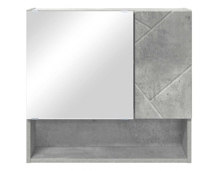Sonata H Шкаф с огледало Бетонно сиво 59 x 17 x 55 см Инженерно дърво