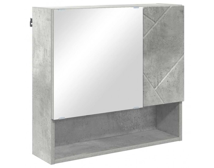 Sonata H Шкаф с огледало Бетонно сиво 59 x 17 x 55 см Инженерно дърво