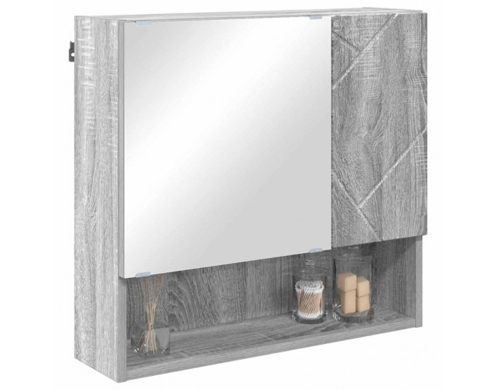 Sonata H Шкаф с огледало Сив сонома 59 x 17 x 55 см Инженерно дърво