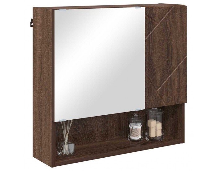 Sonata H Шкаф с огледало Кафяв дъб 59 x 17 x 55 см Инженерно дърво
