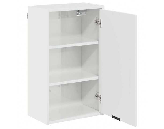 Sonata H Шкаф за баня с врата Бяло Със Силен Гланц 39 x 23.5 x 65 см