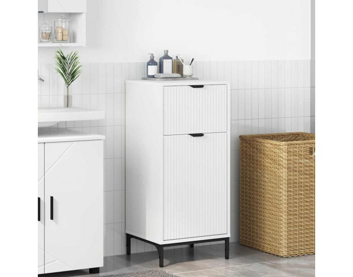 Sonata H Шкаф за баня с чекмедже Бяло 39.5 x 36 x 88 см Инженерно дърво