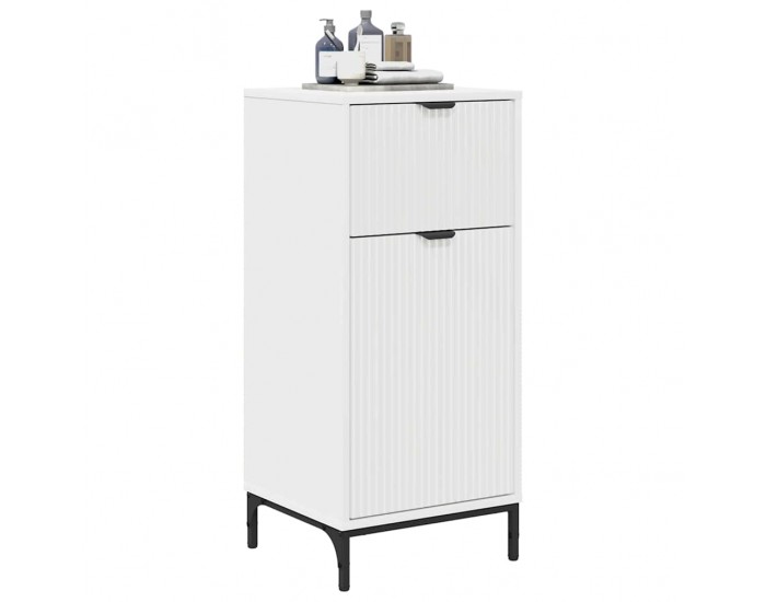 Sonata H Шкаф за баня с чекмедже Бяло 39.5 x 36 x 88 см Инженерно дърво