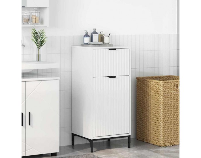 Sonata H Шкаф за баня с чекмедже Бяло Със Силен Гланц 39.5 x 36 x 88 см