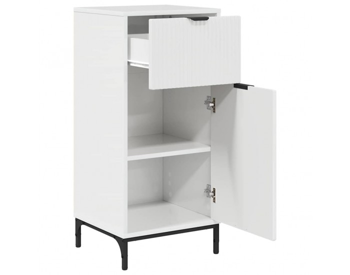 Sonata H Шкаф за баня с чекмедже Бяло Със Силен Гланц 39.5 x 36 x 88 см