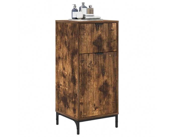 Sonata H Шкаф за баня Опушен дъб 39.5 x 36 x 88 см Инженерно дърво