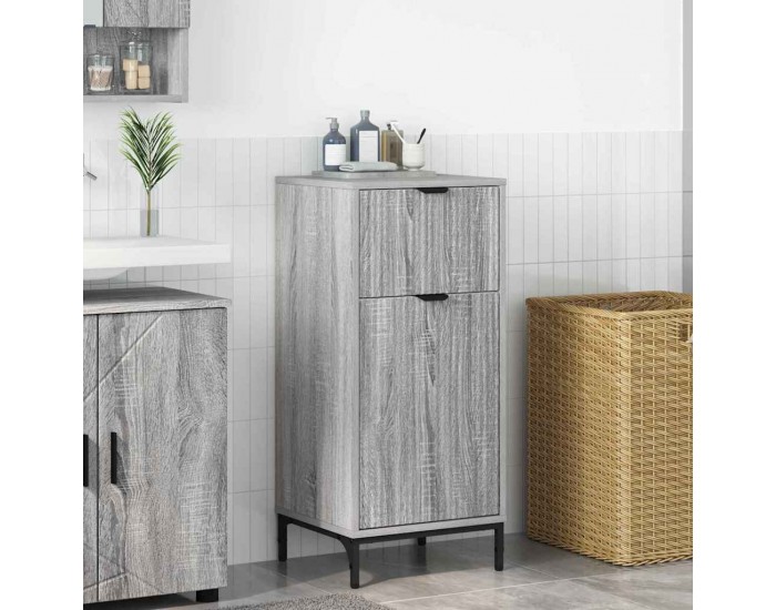 Sonata H Шкаф за баня Сив сонома 39.5 x 36 x 88 см Инженерно дърво
