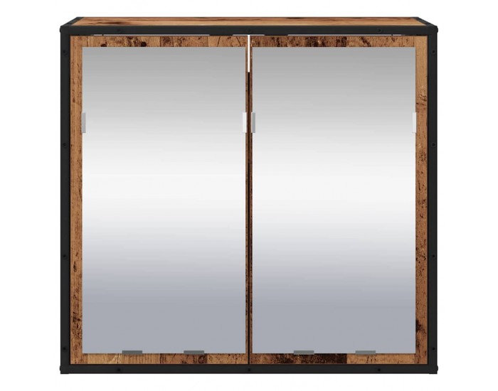 Sonata H Шкаф с огледало за баня с рафт Старо дърво 65 x 20 x 60 см