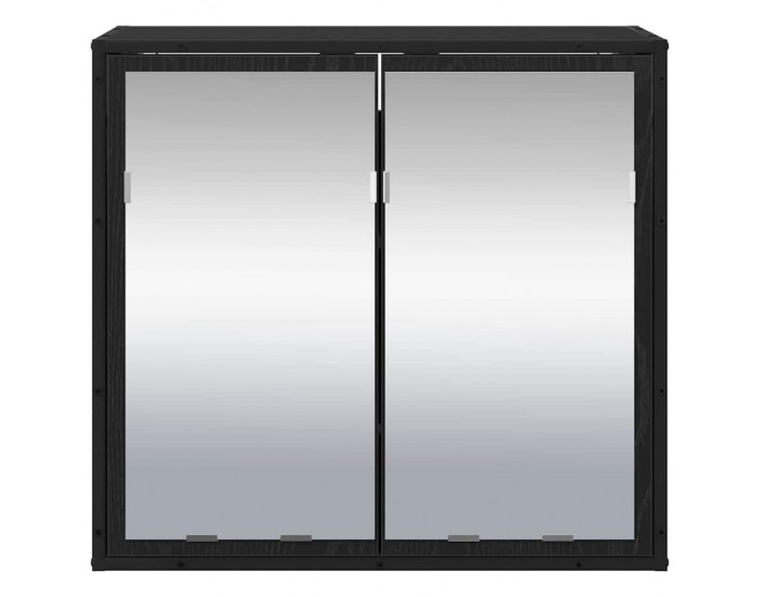 Sonata H Шкаф с огледало за баня с рафт Черен дъб 65 x 20 x 60 см