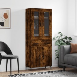 Sonata H Висок шкаф, опушен дъб, 69,5x34x180 см, инженерно дърво - Шкафове, Витрини, Модулни секции