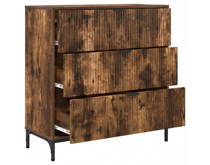 Sonata H Служебен шкаф Опушен дъб 79.5 x 33 x 82 см Инженерно дърво