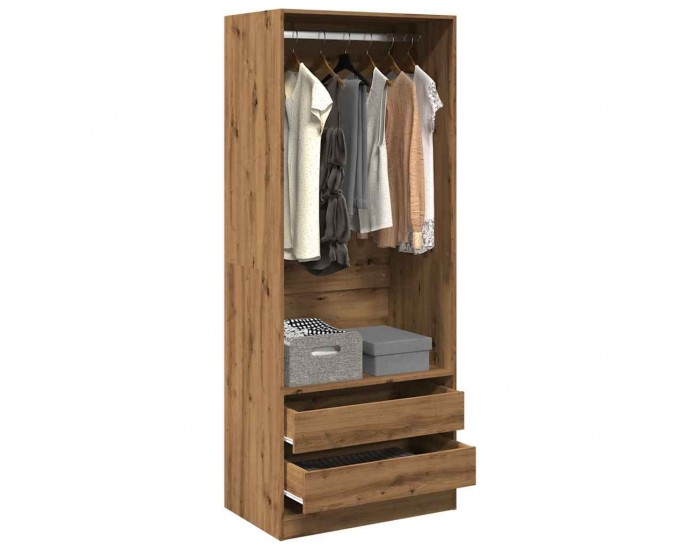 Sonata H Гардероб, дъб артизан, 80x50x200 см, инженерно дърво