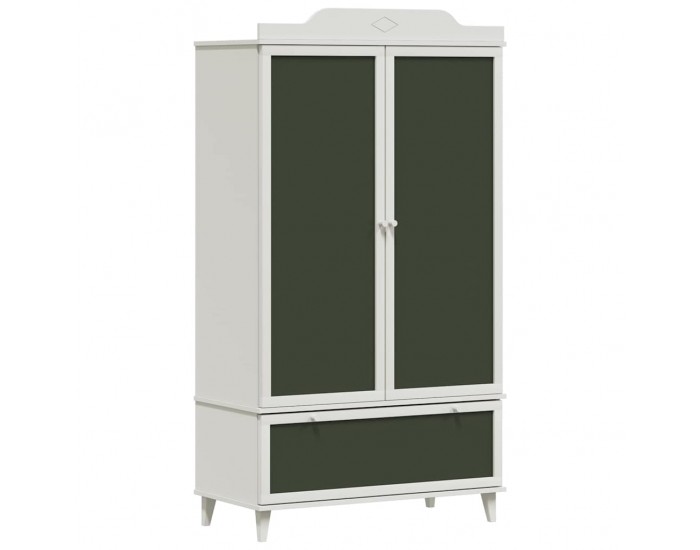 Sonata H Дъска за записки Гардероб с чекмедже Бяло Инженерно дърво