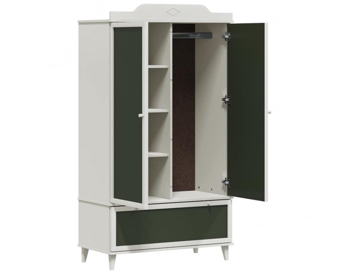 Sonata H Дъска за записки Гардероб с чекмедже Бяло Инженерно дърво