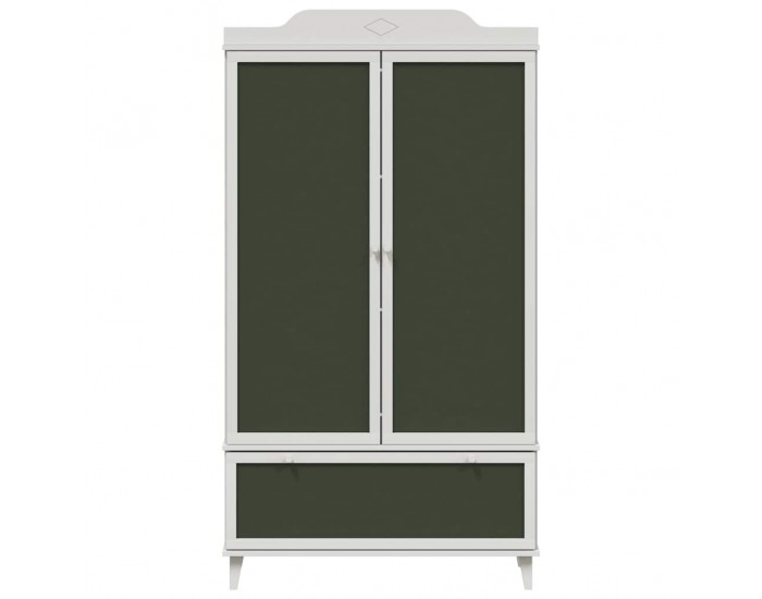 Sonata H Дъска за записки Гардероб с чекмедже Бяло Инженерно дърво