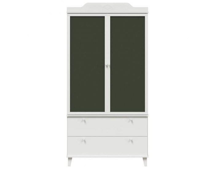 Sonata H Дъска за записки Гардероб с чекмедже Бяло Инженерно дърво