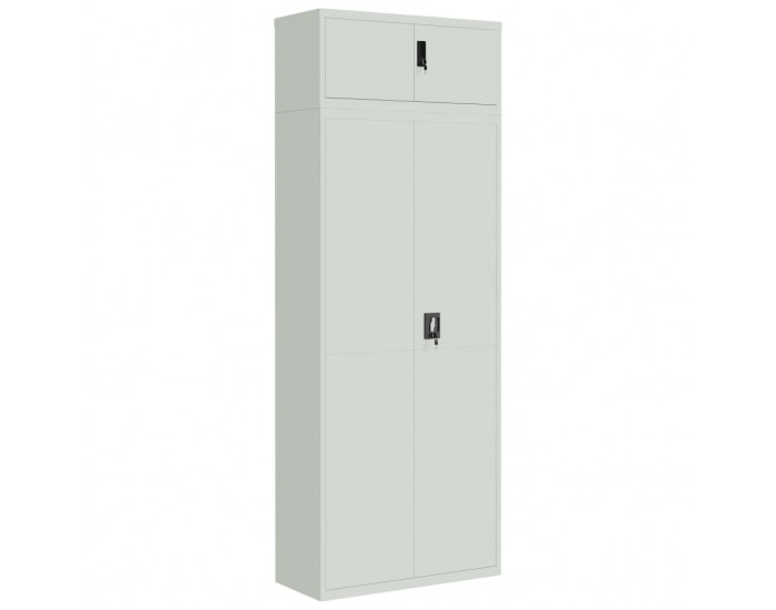Sonata H Шкаф за папки светлосив 90x40x240 см стомана