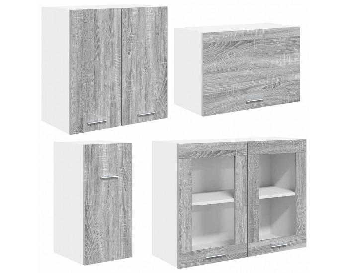 Sonata H Комплект кухненски шкафове с чекмедже Lyon 8 pcs Сив Сонома