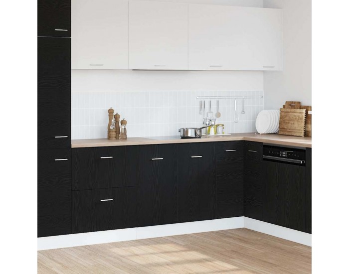 Sonata H Долен шкаф за мивка черен дъб 80x46x81,5 см Ламинирано дърво