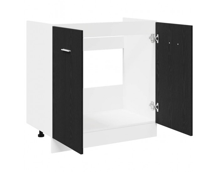 Sonata H Долен шкаф за мивка черен дъб 80x46x81,5 см Ламинирано дърво