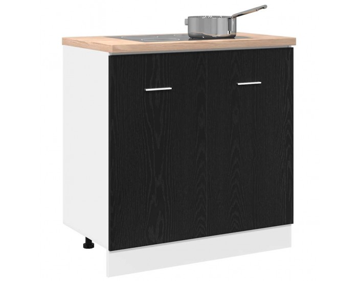 Sonata H Долен шкаф за мивка черен дъб 80x46x81,5 см Ламинирано дърво