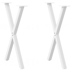 Sonata H Крака за трапезна маса, X-образни, 2 бр., бели, 50 x (72-73) см, стомана - Части за Маси