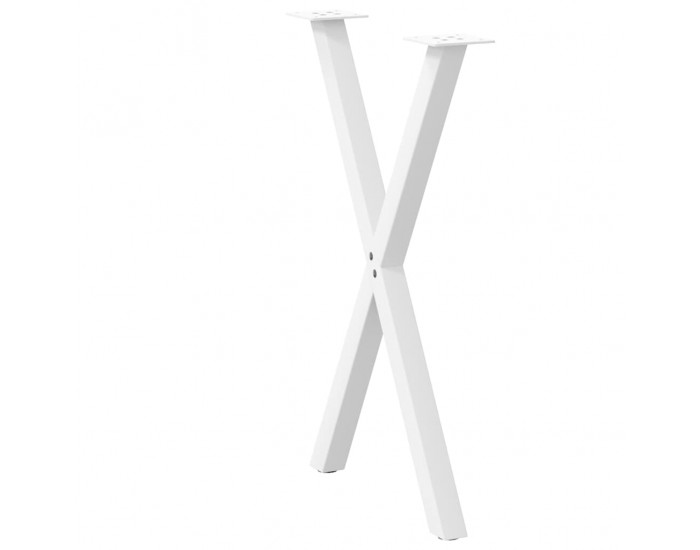 Sonata H Крака за трапезна маса, X-образни, 2 бр., бели, 50 x (72-73) см, стомана