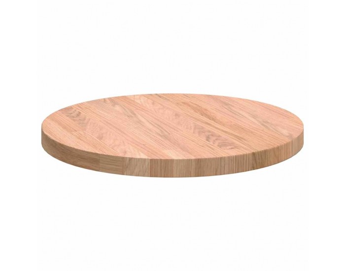 Sonata H Топ за маса Светлокафяво Ø 40 x 2.5 cm Солидно дъбово дърво