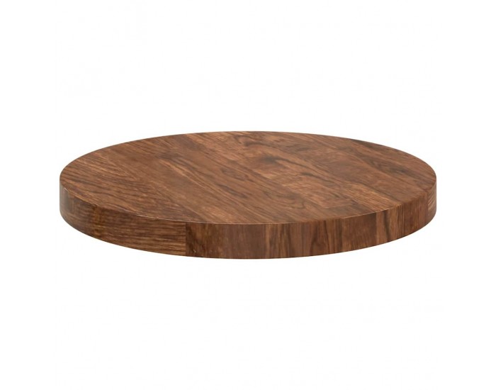 Sonata H Топ за маса Тъмнокафяв Ø 30 x 2.5 cm Солидно дъбово дърво