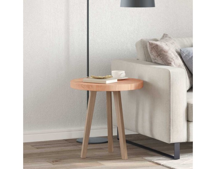 Sonata H Топ за маса Светлокафяво Ø 50 x 4 cm Солидно дъбово дърво