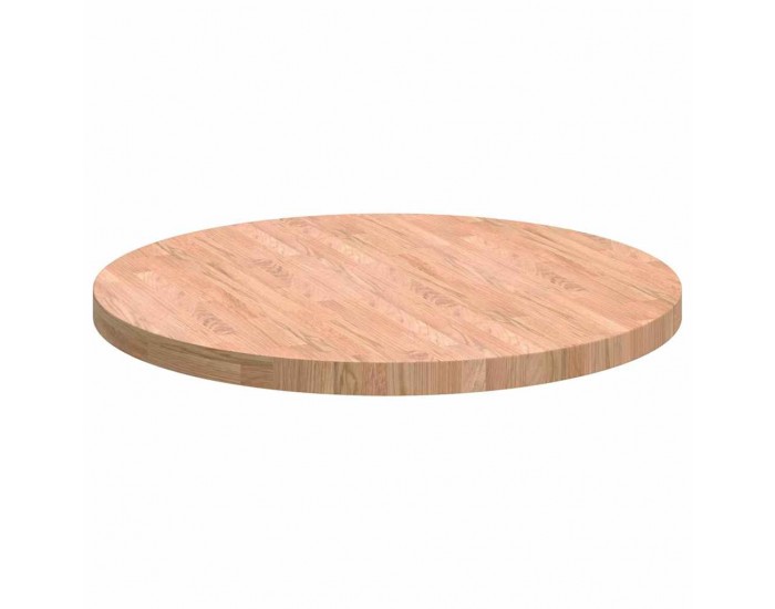 Sonata H Топ за маса Светлокафяво Ø 80 x 4 cm Солидно дъбово дърво Sonata H Топ за маса Светлокафяво Ø 80 x 4 cm Солидно дъбово дърво