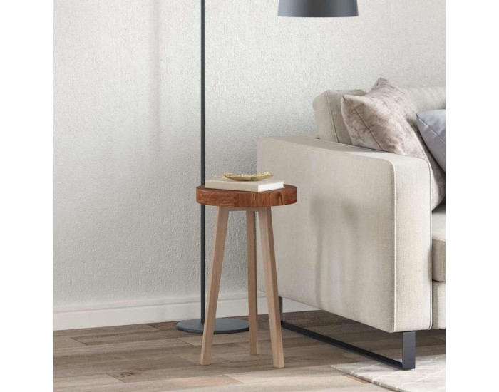 Sonata H Топ за маса Тъмнокафяв Ø 30 x 4 cm Солидно дъбово дърво