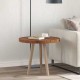 Sonata H Топ за маса Тъмнокафяв Ø 60 x 4 cm Солидно дъбово дърво