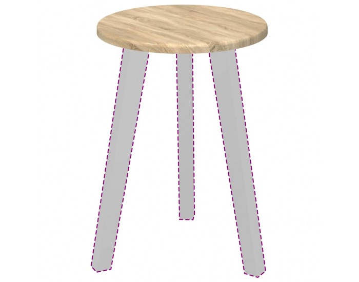 Sonata H Топ за маса дъб сонома 30 x 30 x 1.5 см Инженерно дърво