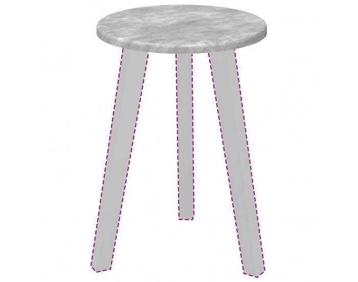 Sonata H Топ за маса Бетонно сиво 30 x 30 x 1.5 см Инженерно дърво