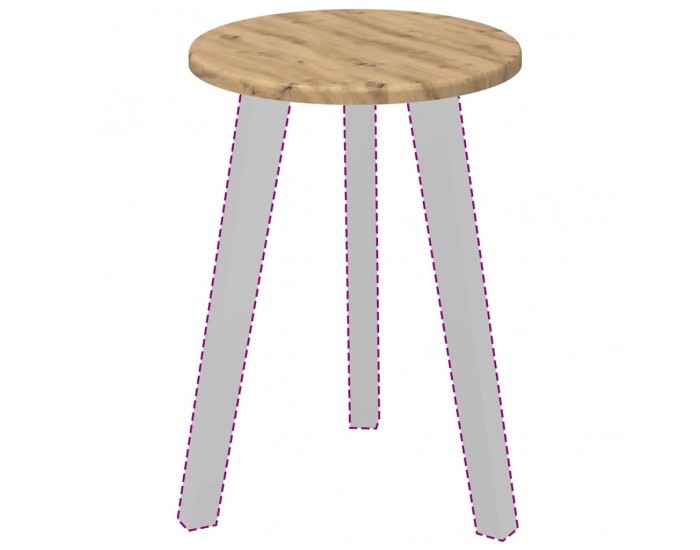 Sonata H Топ за маса дъб артизан 30 x 30 x 1.5 см Инженерно дърво