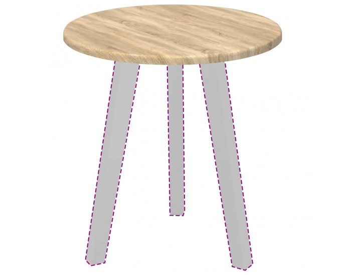 Sonata H Топ за маса дъб сонома 40 x 40 x 1.5 cm Инженерно дърво