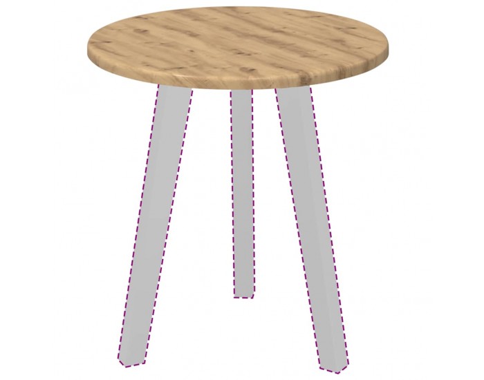 Sonata H Топ за маса дъб артизан 40 x 40 x 1.5 cm Инженерно дърво