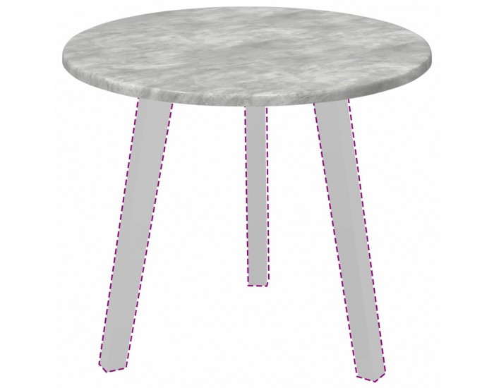 Sonata H Топ за маса Бетонно сиво 50 x 50 x 1.5 cm Инженерно дърво