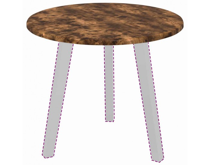 Sonata H Топ за маса Опушен дъб 50 x 50 x 1.5 cm Инженерно дърво