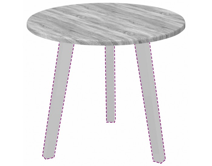Sonata H Топ за маса Сив сонома 50 x 50 x 1.5 cm Инженерно дърво Sonata H Топ за маса Сив сонома 50 x 50 x 1.5 cm Инженерно дърво
